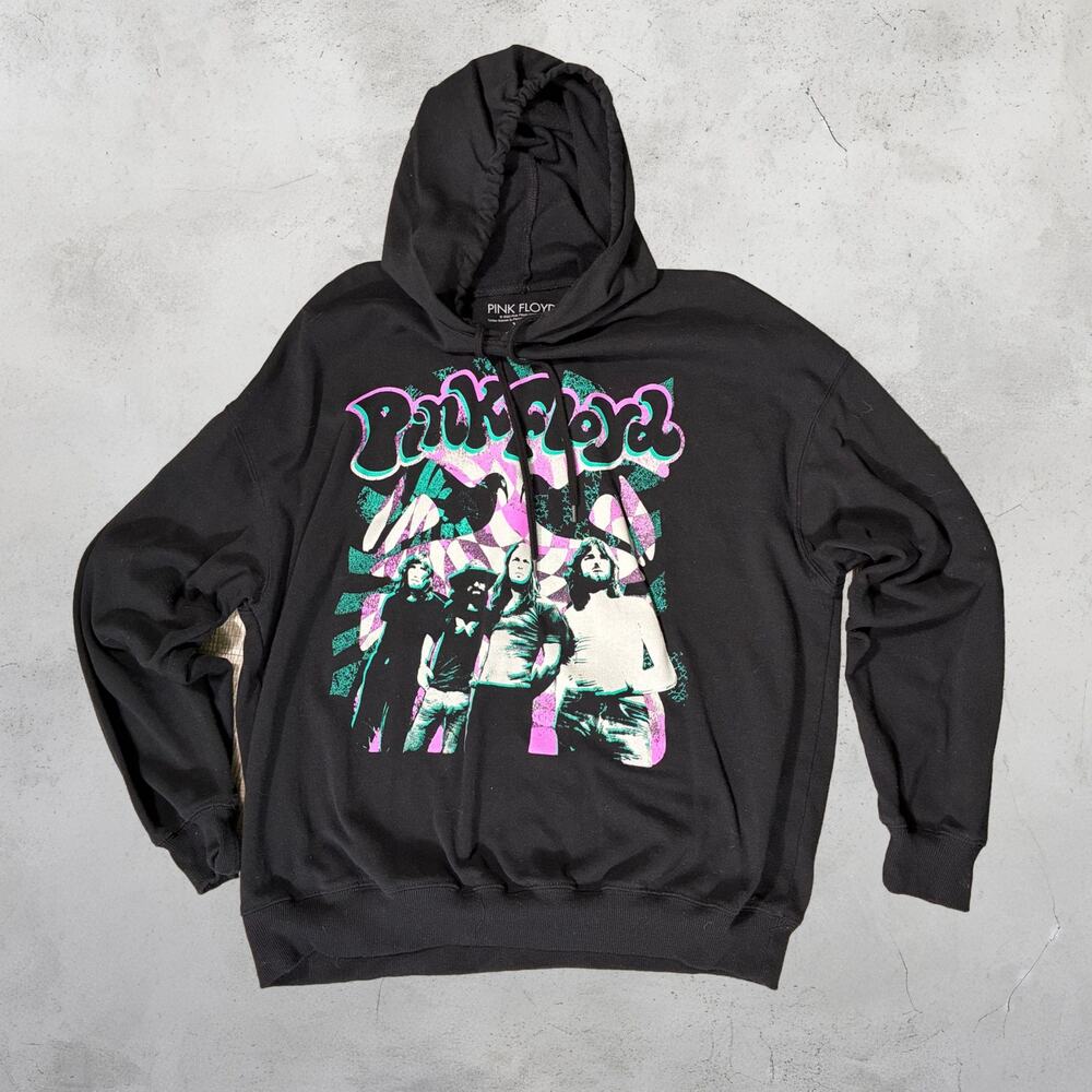 🎸 Pink Floyd Psychedelic Graphic Pullover Hoodie Youth 2XL 🌈